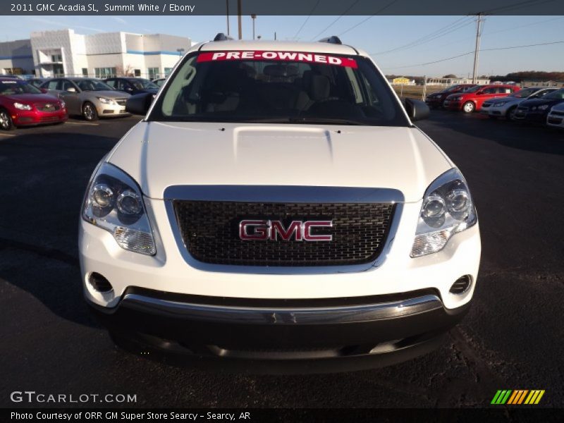 Summit White / Ebony 2011 GMC Acadia SL