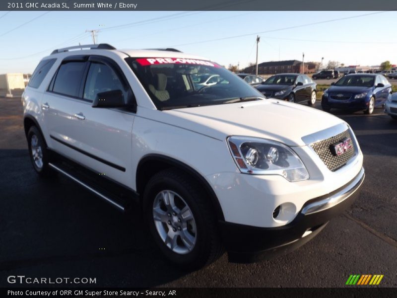 Summit White / Ebony 2011 GMC Acadia SL