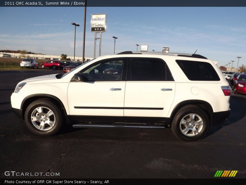 Summit White / Ebony 2011 GMC Acadia SL