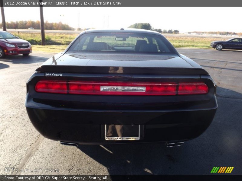 Pitch Black / Dark Slate Gray 2012 Dodge Challenger R/T Classic