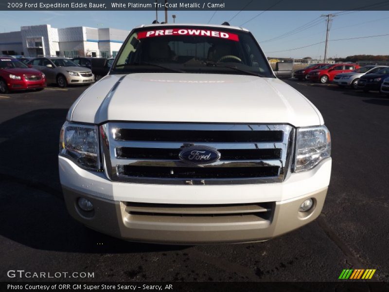 White Platinum Tri-Coat Metallic / Camel 2009 Ford Expedition Eddie Bauer