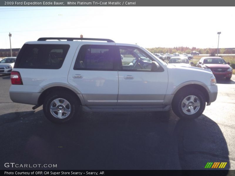 White Platinum Tri-Coat Metallic / Camel 2009 Ford Expedition Eddie Bauer