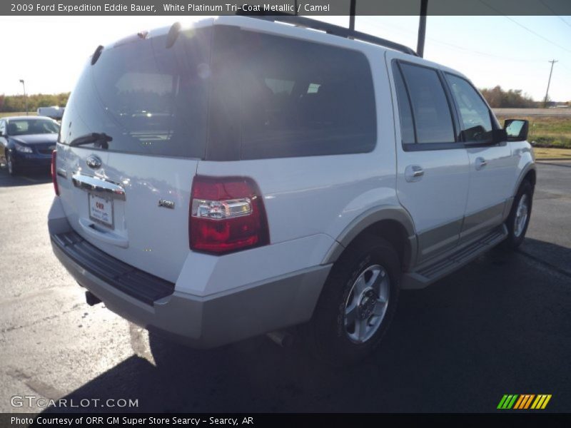 White Platinum Tri-Coat Metallic / Camel 2009 Ford Expedition Eddie Bauer