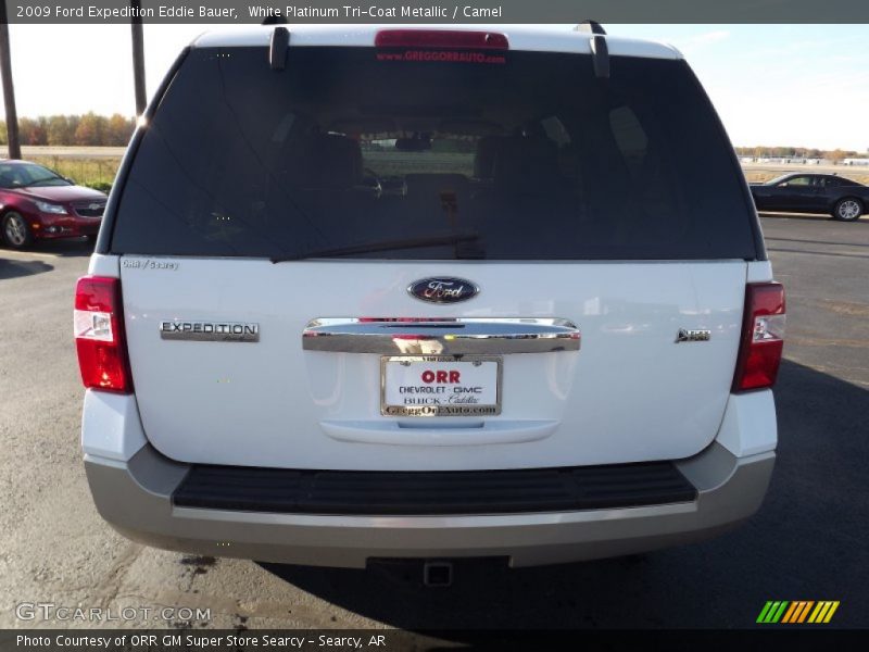 White Platinum Tri-Coat Metallic / Camel 2009 Ford Expedition Eddie Bauer