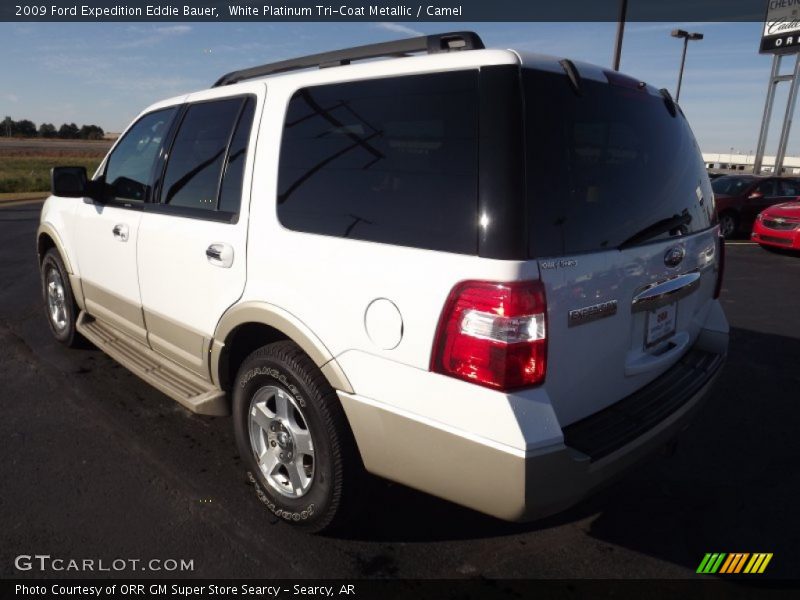 White Platinum Tri-Coat Metallic / Camel 2009 Ford Expedition Eddie Bauer