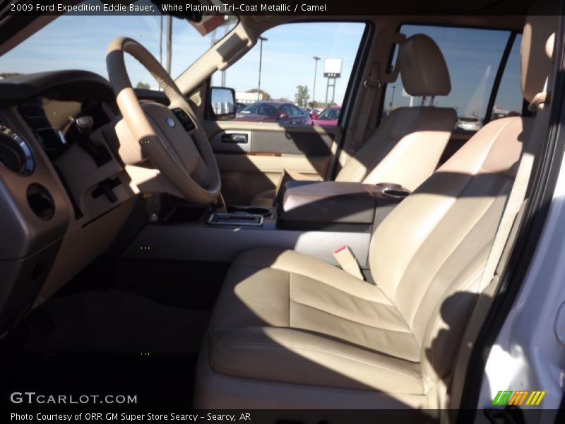 White Platinum Tri-Coat Metallic / Camel 2009 Ford Expedition Eddie Bauer