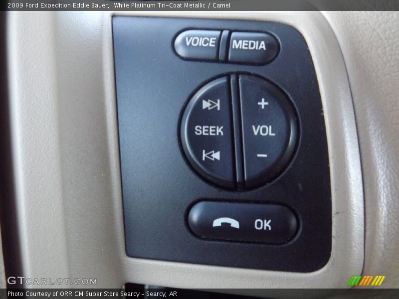 White Platinum Tri-Coat Metallic / Camel 2009 Ford Expedition Eddie Bauer