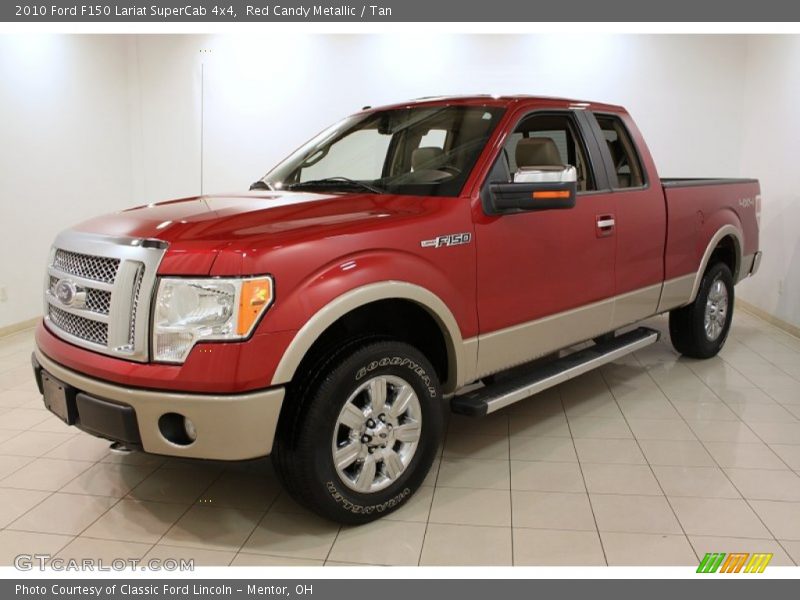 Red Candy Metallic / Tan 2010 Ford F150 Lariat SuperCab 4x4