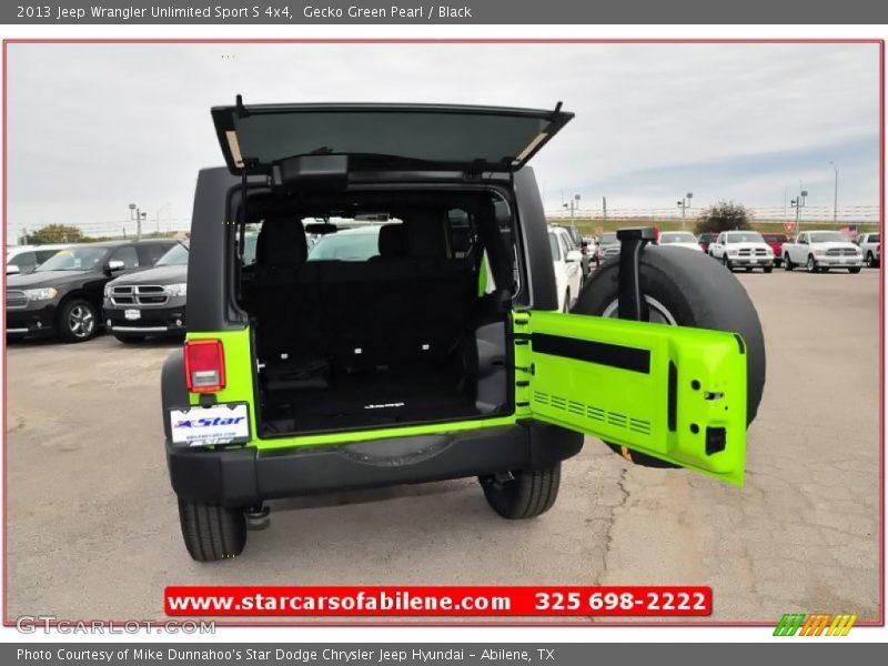 Gecko Green Pearl / Black 2013 Jeep Wrangler Unlimited Sport S 4x4