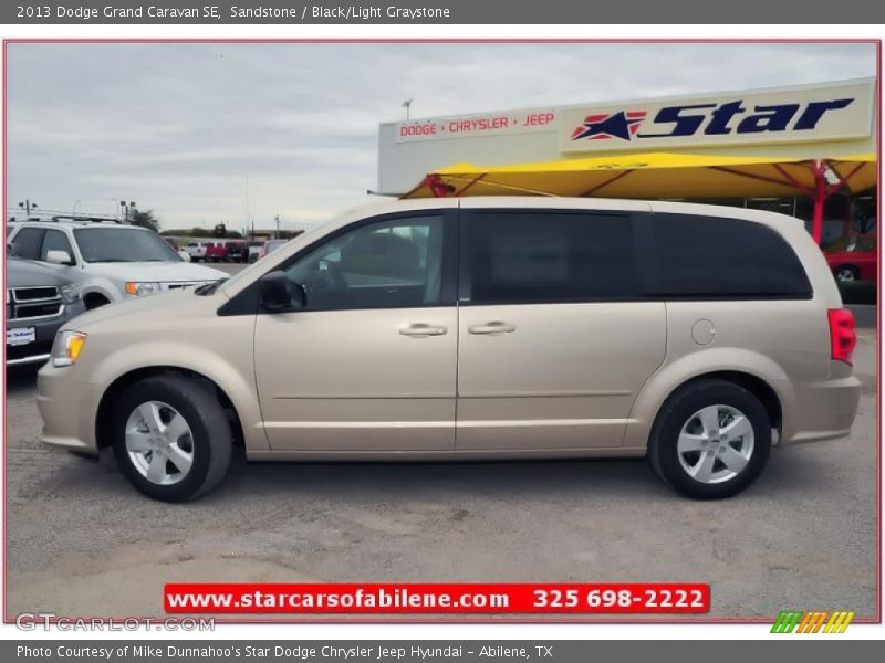Sandstone / Black/Light Graystone 2013 Dodge Grand Caravan SE