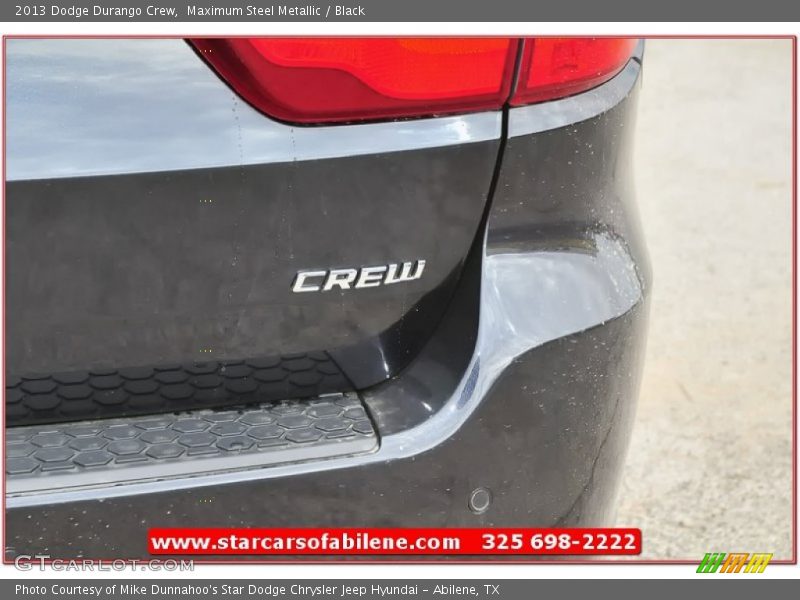 Maximum Steel Metallic / Black 2013 Dodge Durango Crew