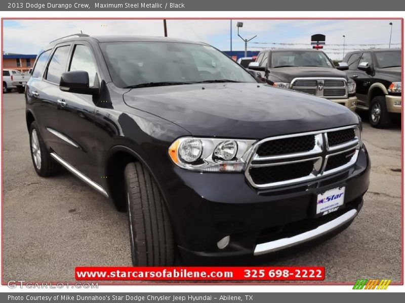 Maximum Steel Metallic / Black 2013 Dodge Durango Crew