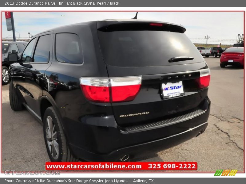 Brilliant Black Crystal Pearl / Black 2013 Dodge Durango Rallye