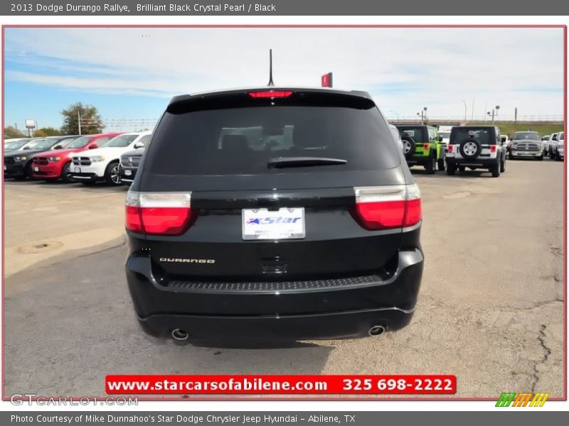 Brilliant Black Crystal Pearl / Black 2013 Dodge Durango Rallye