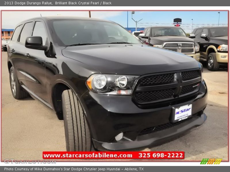Brilliant Black Crystal Pearl / Black 2013 Dodge Durango Rallye
