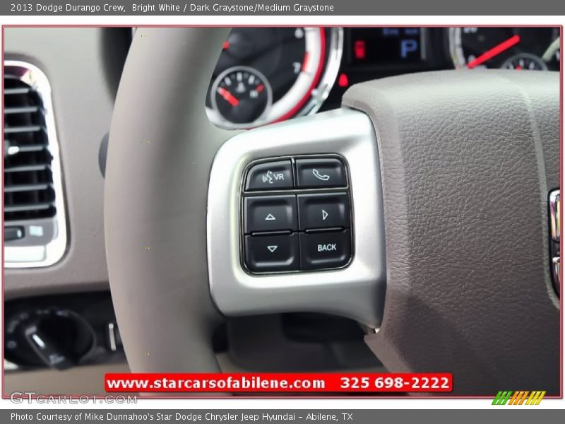 Bright White / Dark Graystone/Medium Graystone 2013 Dodge Durango Crew