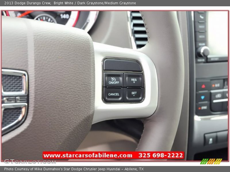 Bright White / Dark Graystone/Medium Graystone 2013 Dodge Durango Crew