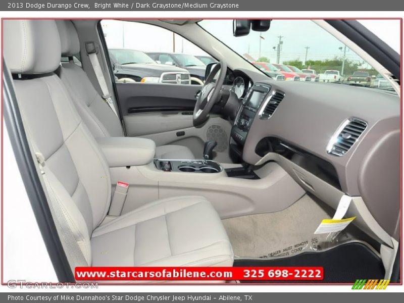 Bright White / Dark Graystone/Medium Graystone 2013 Dodge Durango Crew