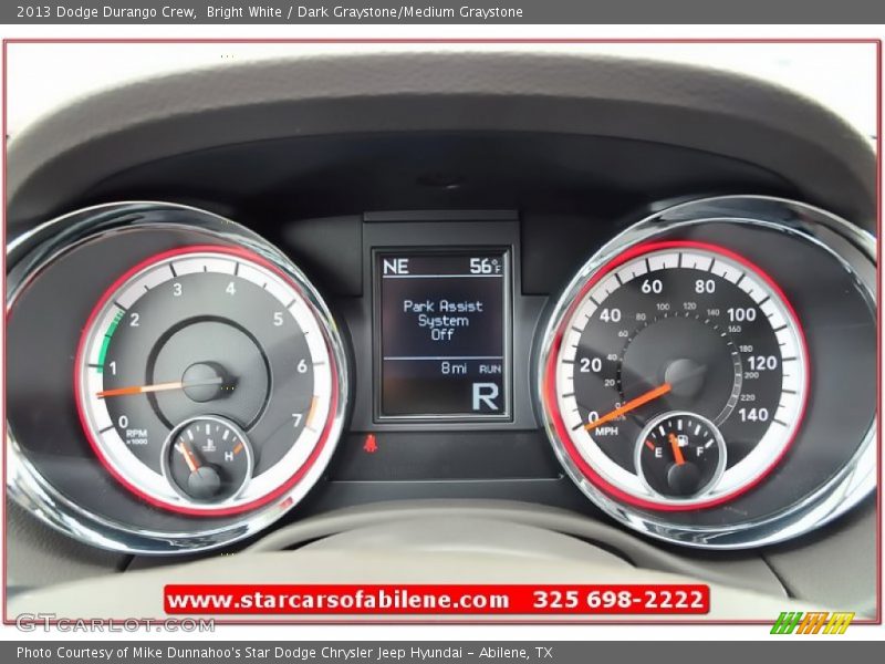 Bright White / Dark Graystone/Medium Graystone 2013 Dodge Durango Crew