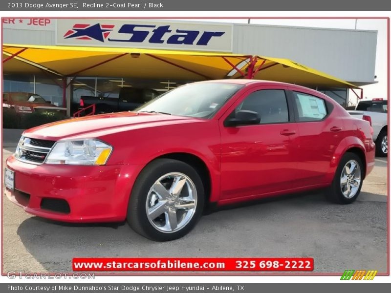 Redline 2-Coat Pearl / Black 2013 Dodge Avenger SE