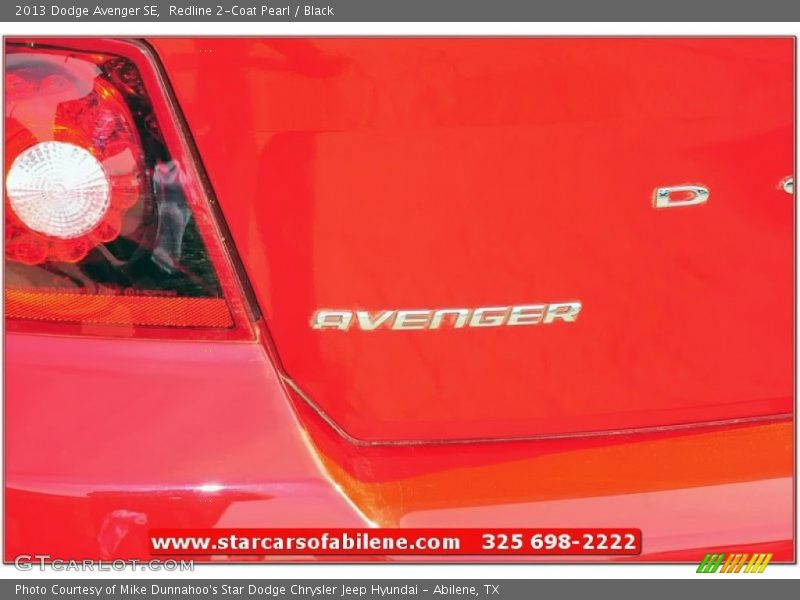 Redline 2-Coat Pearl / Black 2013 Dodge Avenger SE