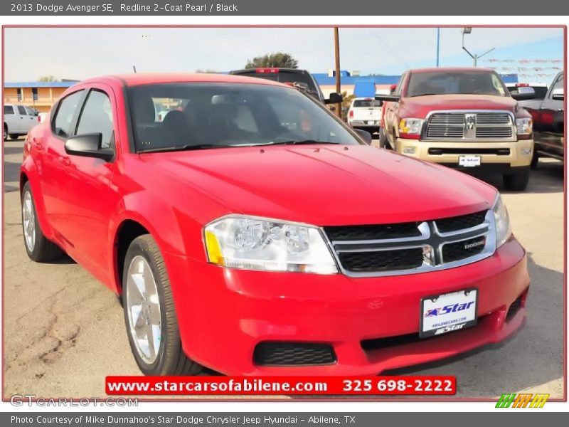 Redline 2-Coat Pearl / Black 2013 Dodge Avenger SE