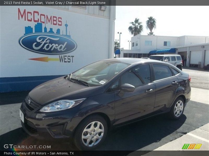 Violet Gray / Charcoal Black/Light Stone 2013 Ford Fiesta S Sedan