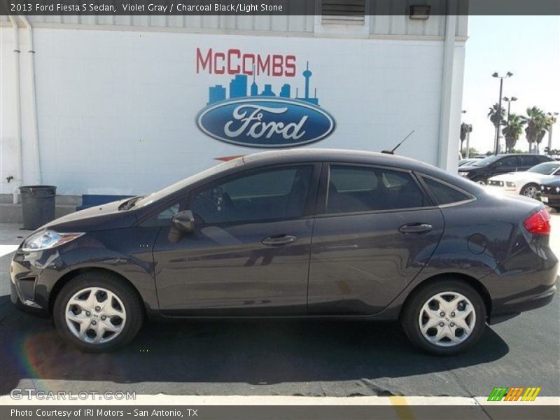Violet Gray / Charcoal Black/Light Stone 2013 Ford Fiesta S Sedan