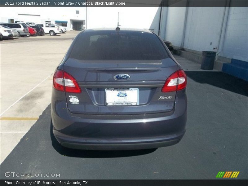 Violet Gray / Charcoal Black/Light Stone 2013 Ford Fiesta S Sedan