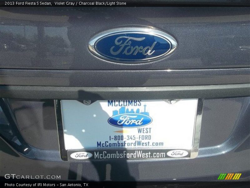 Violet Gray / Charcoal Black/Light Stone 2013 Ford Fiesta S Sedan