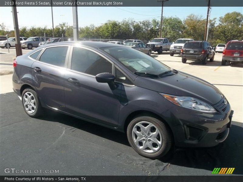 Violet Gray / Charcoal Black/Light Stone 2013 Ford Fiesta S Sedan