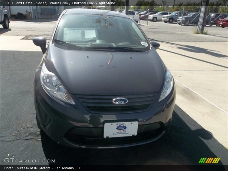 Violet Gray / Charcoal Black/Light Stone 2013 Ford Fiesta S Sedan