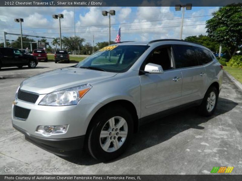 Silver Ice Metallic / Ebony 2012 Chevrolet Traverse LT