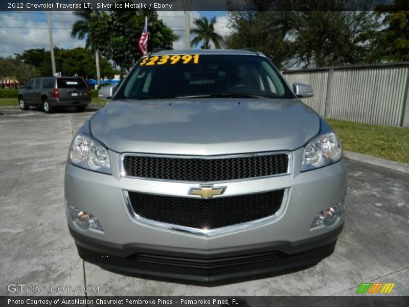 Silver Ice Metallic / Ebony 2012 Chevrolet Traverse LT