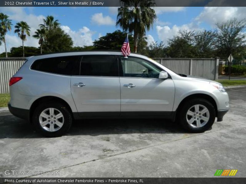 Silver Ice Metallic / Ebony 2012 Chevrolet Traverse LT