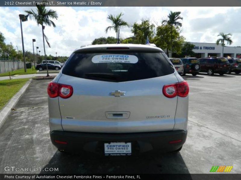 Silver Ice Metallic / Ebony 2012 Chevrolet Traverse LT