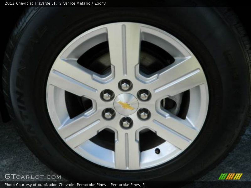 Silver Ice Metallic / Ebony 2012 Chevrolet Traverse LT