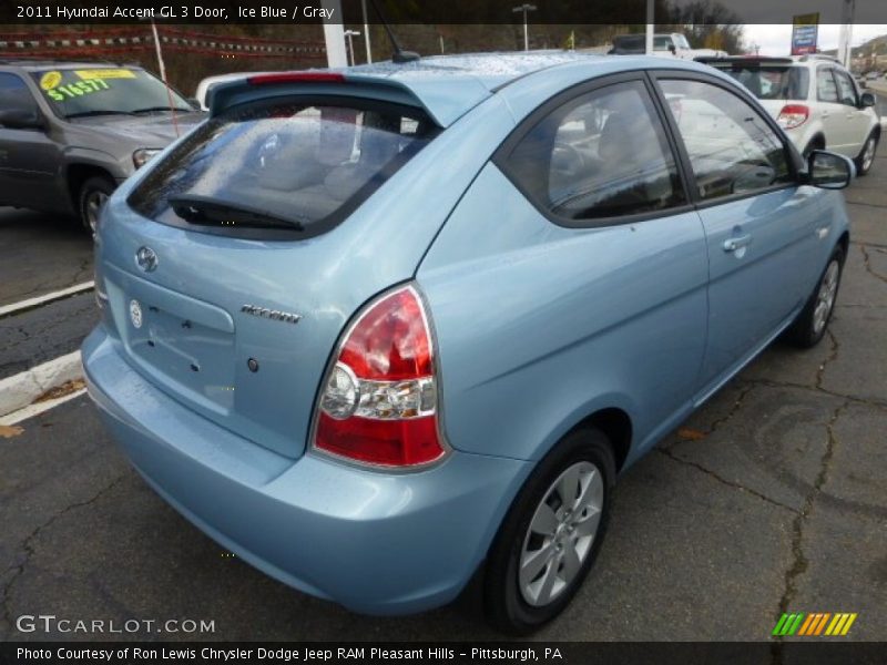 Ice Blue / Gray 2011 Hyundai Accent GL 3 Door