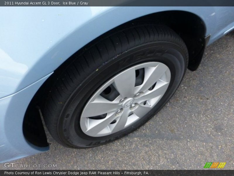 Ice Blue / Gray 2011 Hyundai Accent GL 3 Door