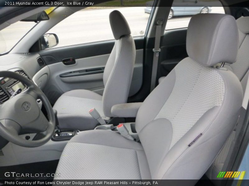 Ice Blue / Gray 2011 Hyundai Accent GL 3 Door