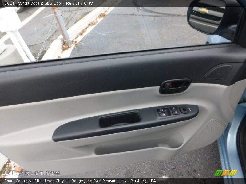 Ice Blue / Gray 2011 Hyundai Accent GL 3 Door