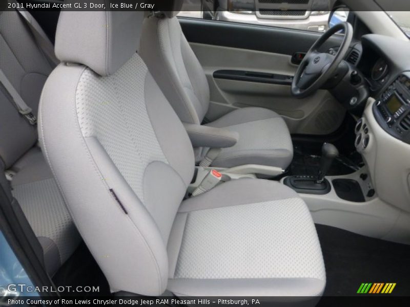 Ice Blue / Gray 2011 Hyundai Accent GL 3 Door