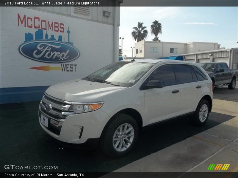 White Suede / Medium Light Stone 2013 Ford Edge SE