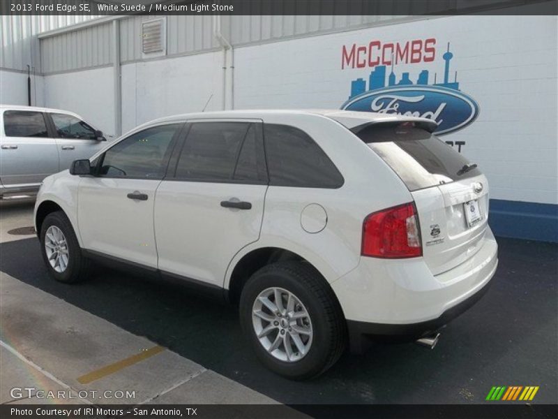 White Suede / Medium Light Stone 2013 Ford Edge SE