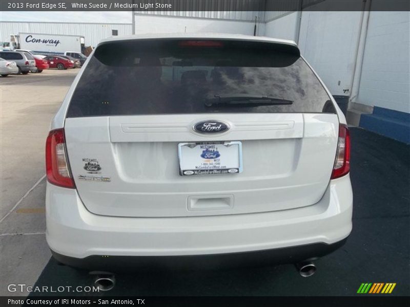 White Suede / Medium Light Stone 2013 Ford Edge SE