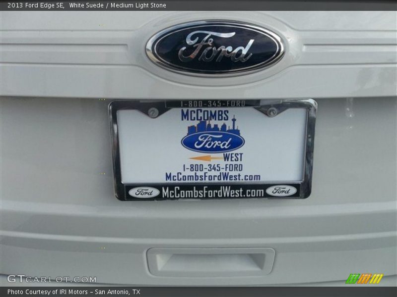 White Suede / Medium Light Stone 2013 Ford Edge SE