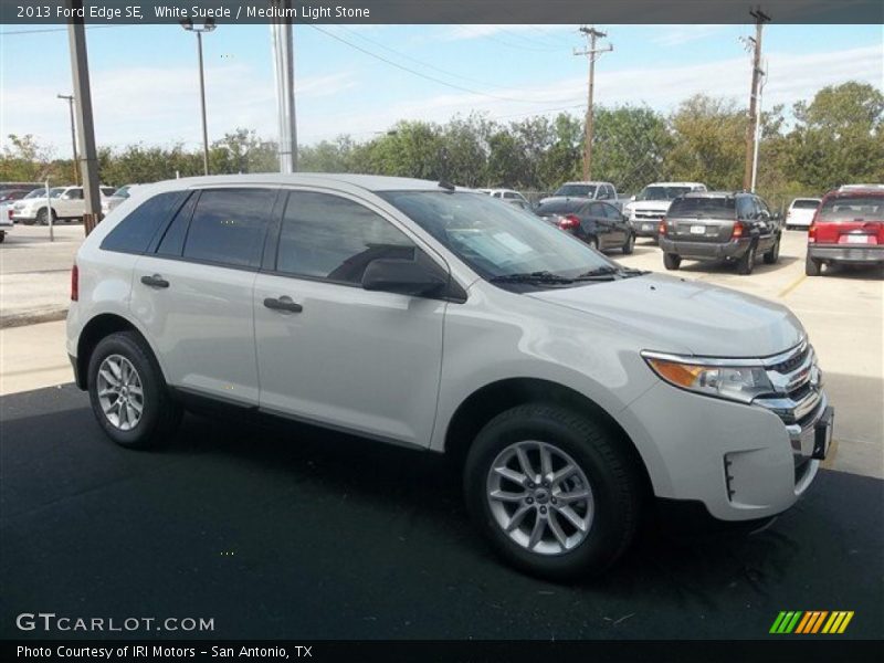 White Suede / Medium Light Stone 2013 Ford Edge SE