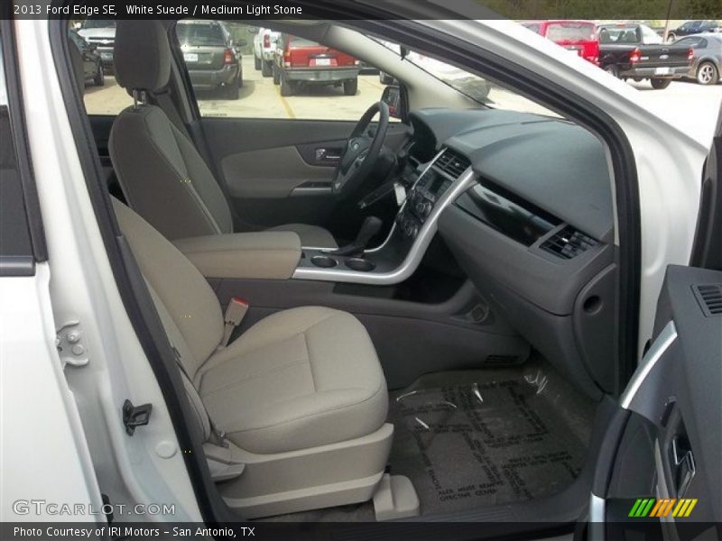 White Suede / Medium Light Stone 2013 Ford Edge SE