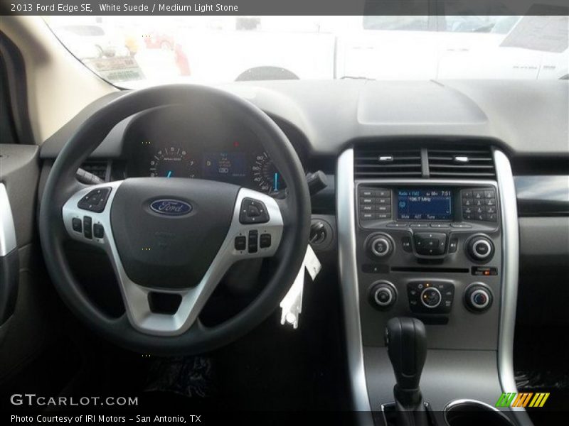 White Suede / Medium Light Stone 2013 Ford Edge SE