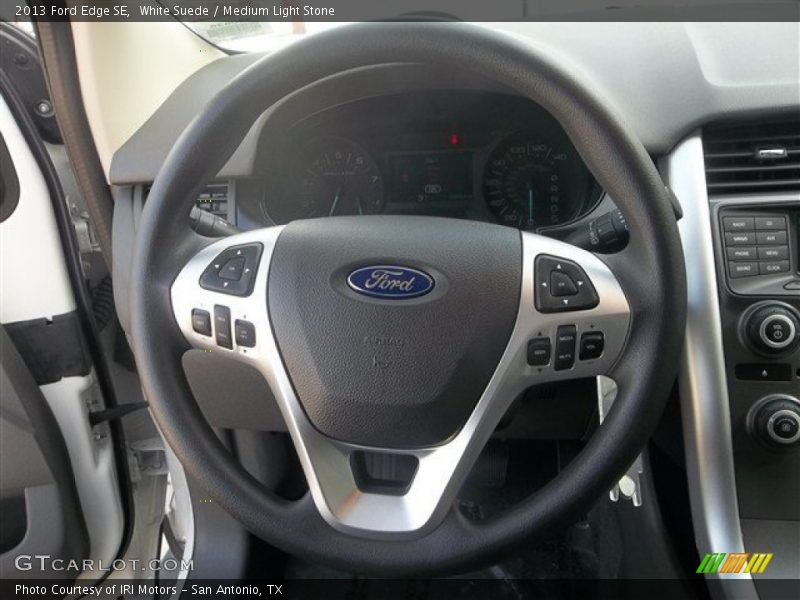 White Suede / Medium Light Stone 2013 Ford Edge SE